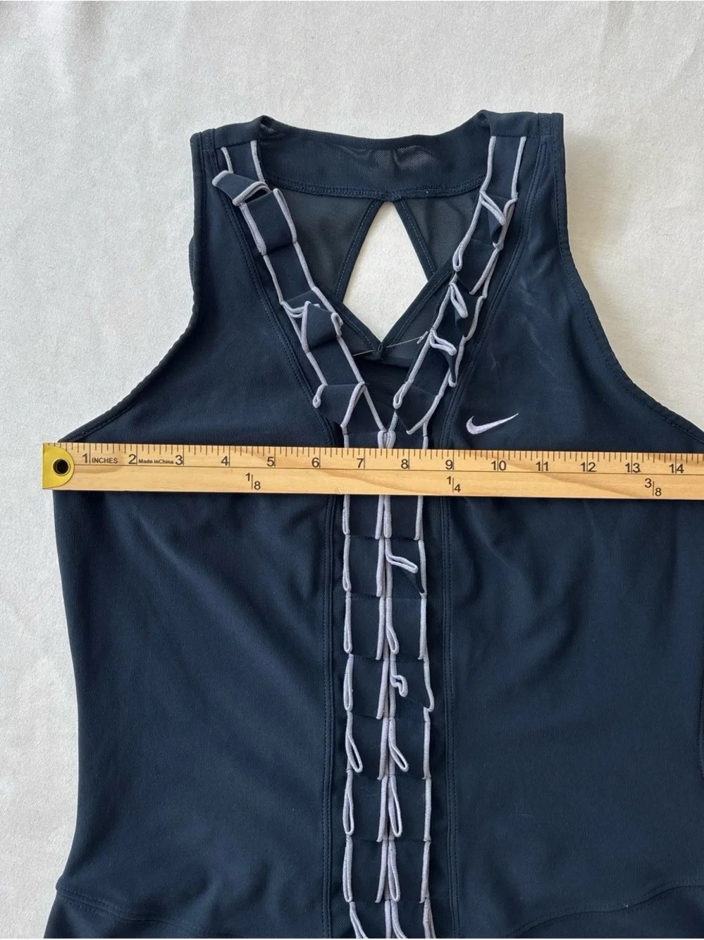 Nike 2008 Women’s Black Sleeveless Training Tank with Lace Detail